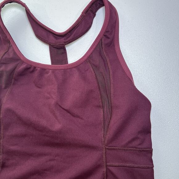 Athleta T Strap Plum Stunner Top Size XS Burgundy - Picture 5 of 8